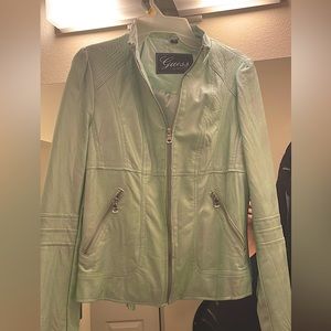 Mint Guess Leather Looking Jacket Size M
